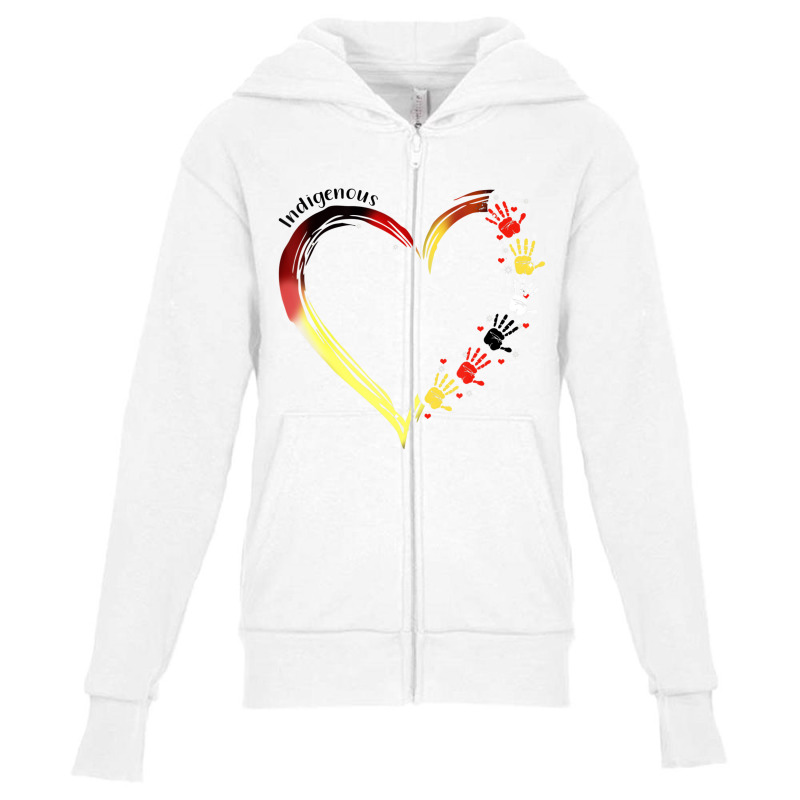 Indigenous Heart Native Indians American Indigenou Youth Zipper Hoodie by fieyzacik | Artistshot