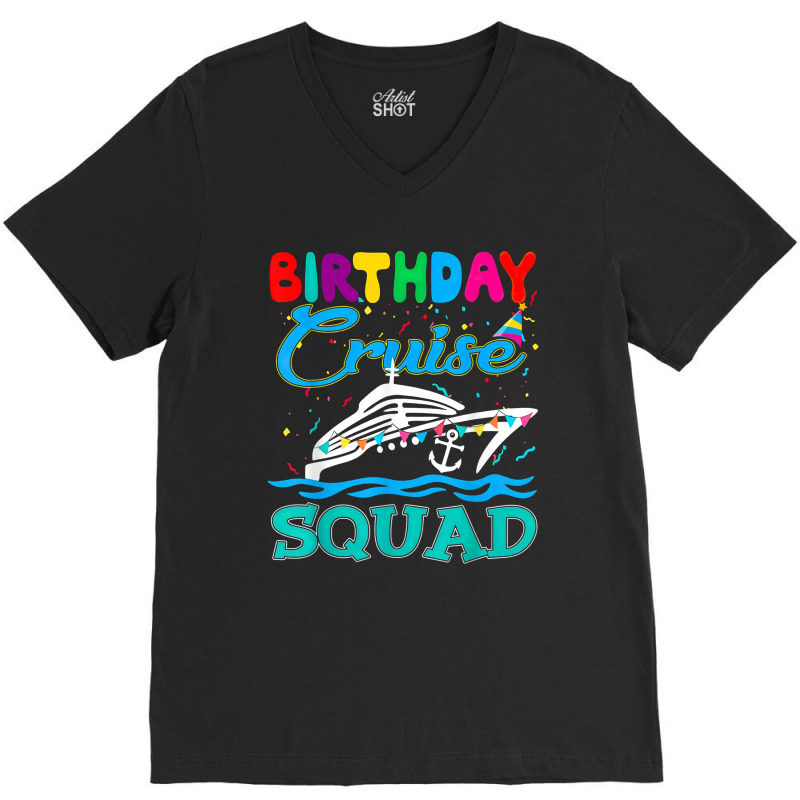 Birthday Cruise Squad Funny Boat Cruising Squad 20 V-neck Tee | Artistshot