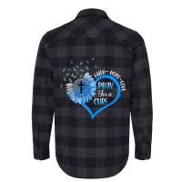 Blue Type One Diabetes Shirt Heart Butterfly Relig Flannel Shirt | Artistshot