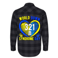 Blue Yellow Heart 21 World Down Syndrome Awareness Flannel Shirt | Artistshot