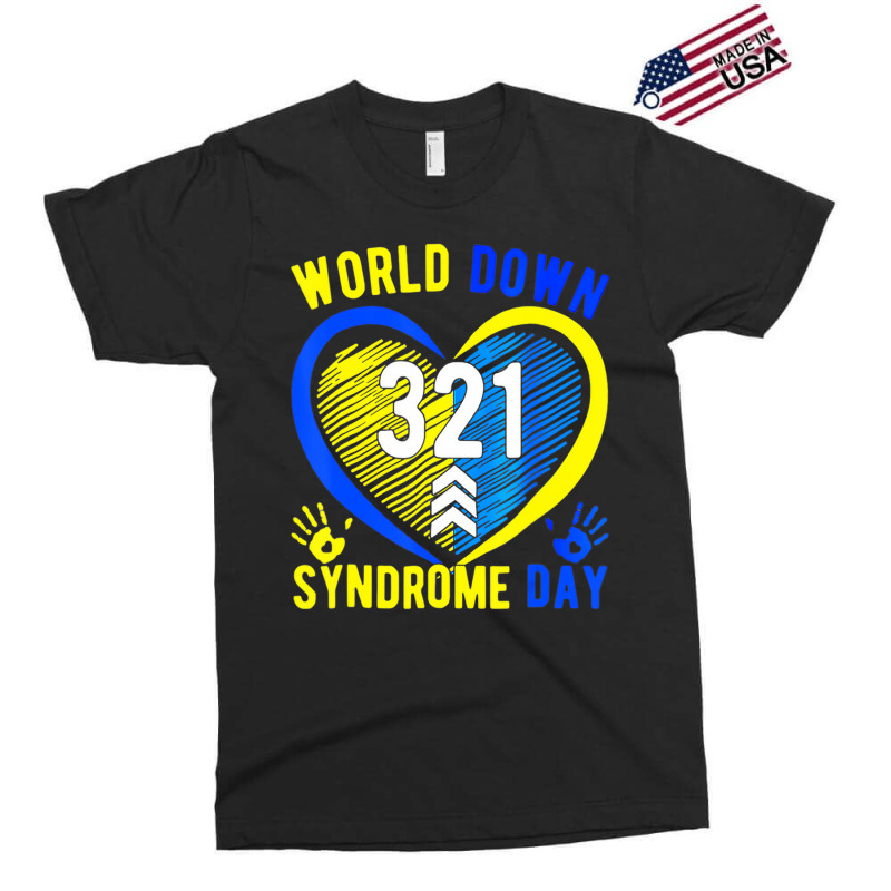 Blue Yellow Heart 21 World Down Syndrome Awareness Exclusive T-shirt | Artistshot