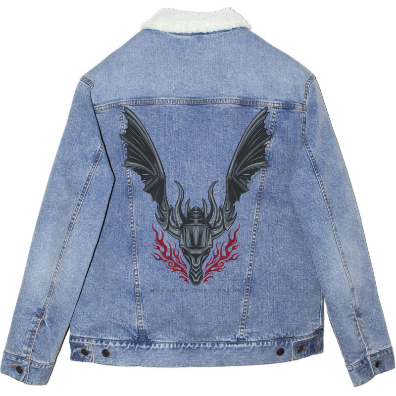 House Of The Dragon Flames In Flight T Shirt Unisex Sherpa-lined Denim Jacket | Artistshot