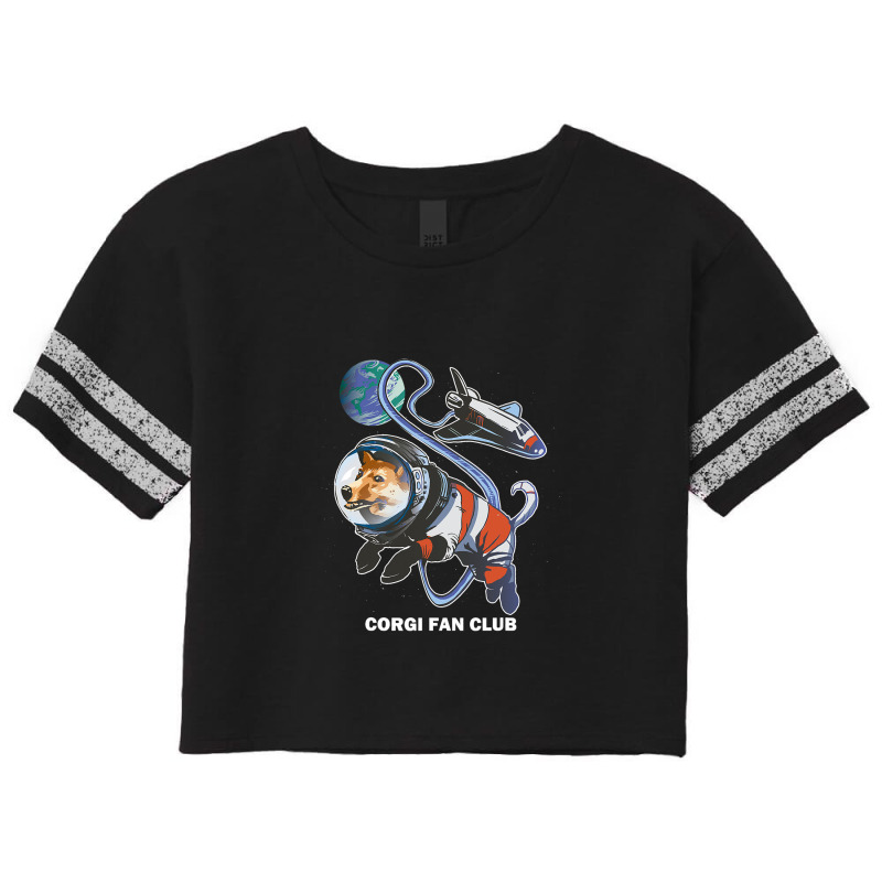 Corgi Dog Cute Playful Puppy Astronaut Space Scorecard Crop Tee by Fabulousam | Artistshot