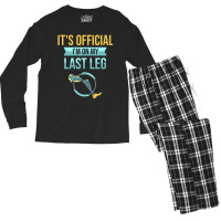 Leg Prosthetic Gift Leg Amputation Amputee T Shirt Men's Long Sleeve Pajama Set | Artistshot