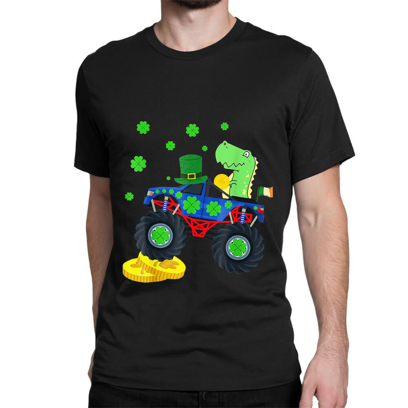 Dinosaur St Patrick's Day Monster Truck Irish Classic T-shirt | Artistshot