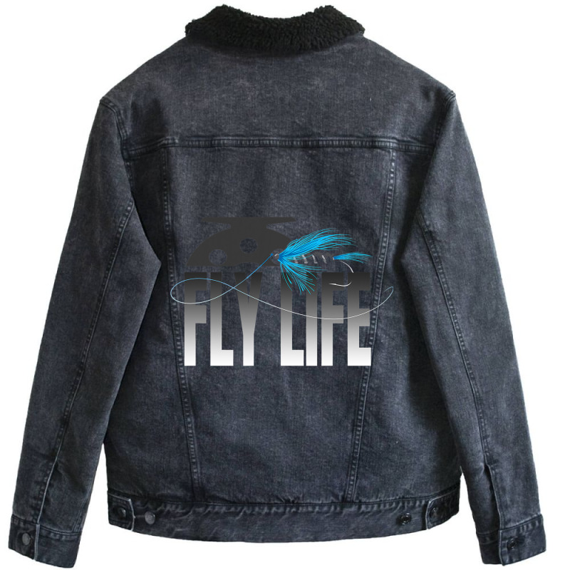 Fly Fishing Fly Life Fly Fisherman Unisex Sherpa-lined Denim Jacket | Artistshot