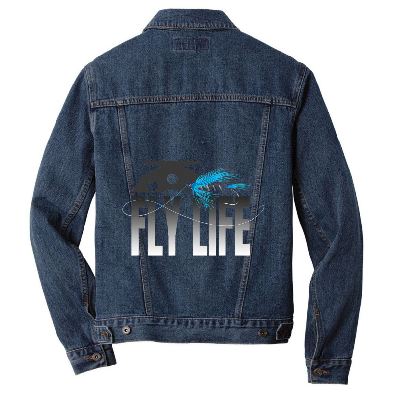 Fly Fishing Fly Life Fly Fisherman Men Denim Jacket | Artistshot