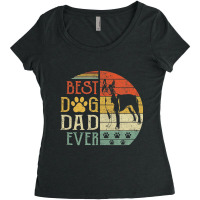 Boston Terrier Best Dog Dad Ever Vintage Father's Women's Triblend Scoop T-shirt | Artistshot