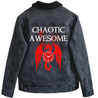 Chaotic Awesome Unisex Sherpa-lined Denim Jacket | Artistshot