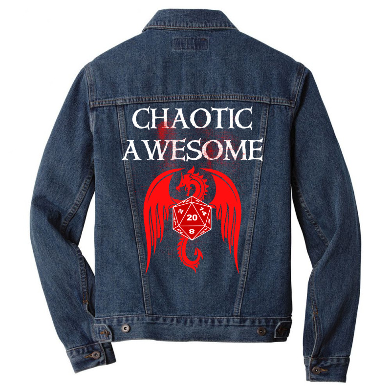 Chaotic Awesome Men Denim Jacket by filesphomp | Artistshot