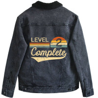 Level 2 Complete   2 Year Wedding Anniversary Gift Unisex Sherpa-lined Denim Jacket | Artistshot