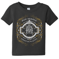 Ave Maria Schubert Latin Mass Gift Blessed Mother Baby Tee | Artistshot