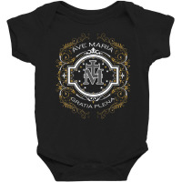 Ave Maria Schubert Latin Mass Gift Blessed Mother Baby Bodysuit | Artistshot