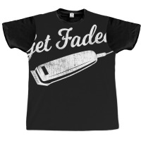 Vintage Distressed Barber  - Get Faded Script Tail Graphic T-shirt | Artistshot