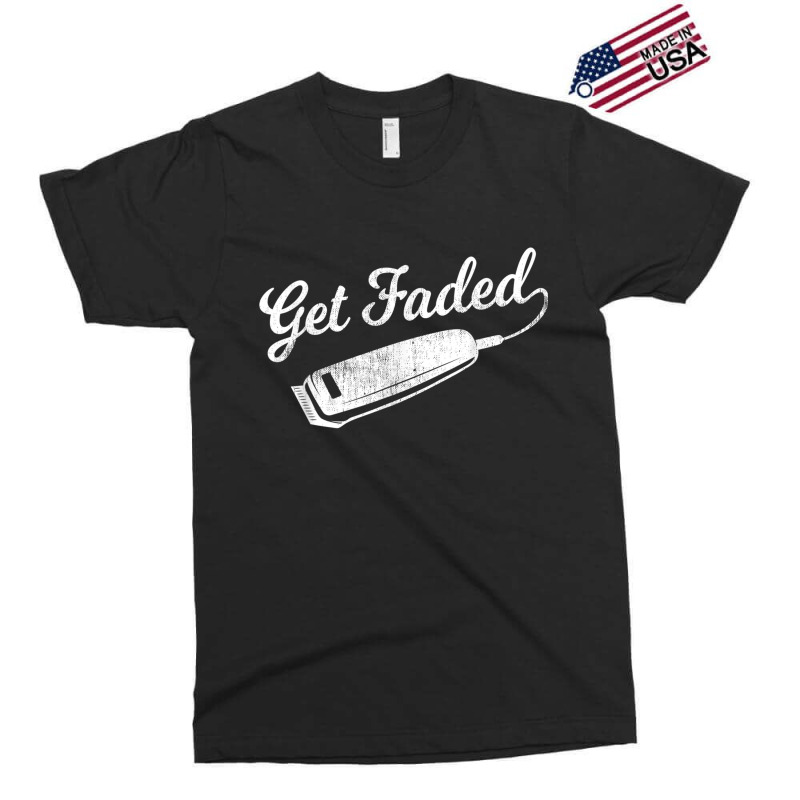 Vintage Distressed Barber  - Get Faded Script Tail Exclusive T-shirt | Artistshot