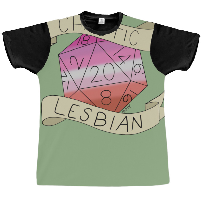 Chaotic Lesbian D20 Graphic T-shirt by filesphomp | Artistshot