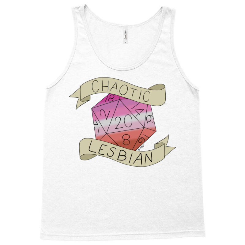 Chaotic Lesbian D20 Tank Top by filesphomp | Artistshot