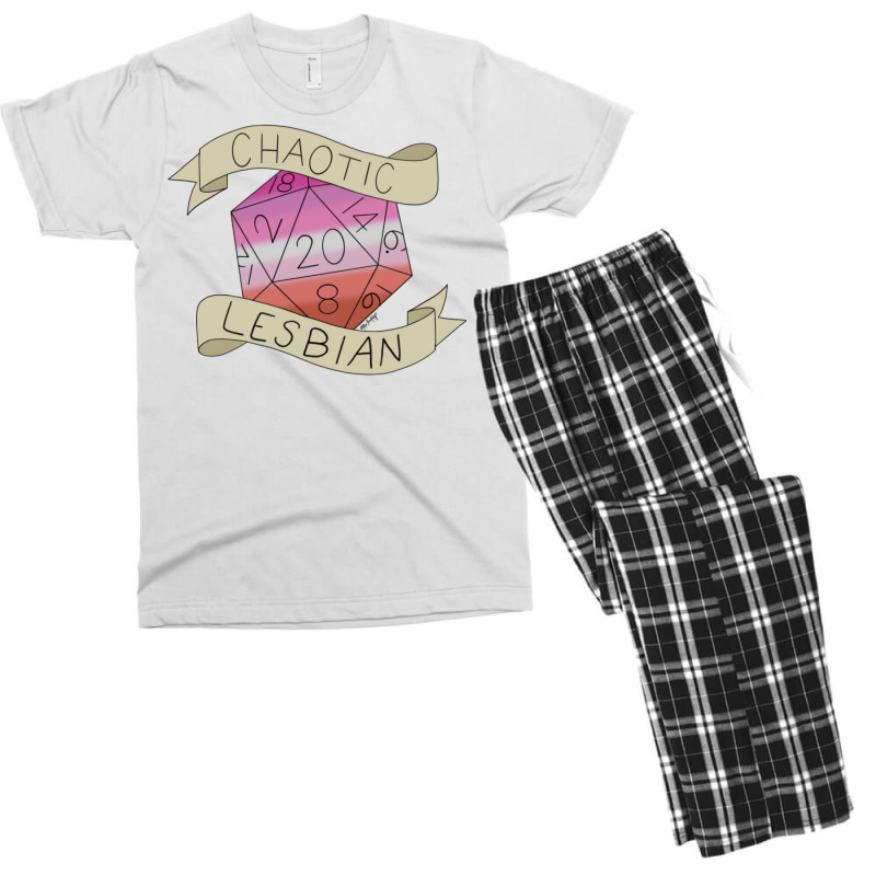 Chaotic Lesbian D20 Men's T-shirt Pajama Set by filesphomp | Artistshot