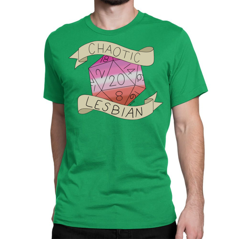 Chaotic Lesbian D20 Classic T-shirt by filesphomp | Artistshot