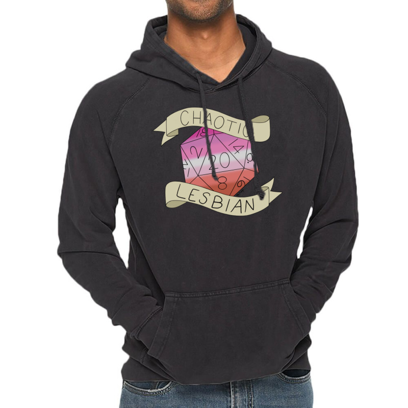 Chaotic Lesbian D20 Vintage Hoodie by filesphomp | Artistshot