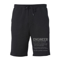 Engineer Funny Genius Civil Engineer Definition Fa Fleece Short | Artistshot