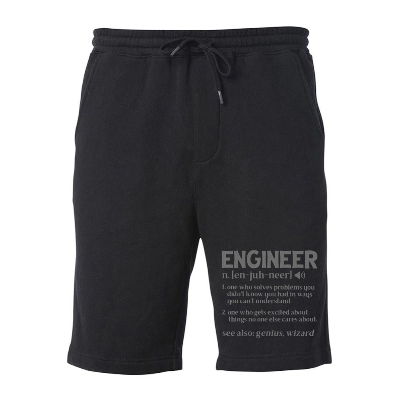 Engineer Funny Genius Civil Engineer Definition Fa Fleece Short by galloywa | Artistshot