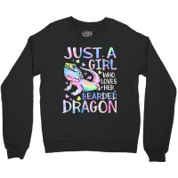 Just A Girl Who Loves Her Bearded Dragon Dragons L Crewneck Sweatshirt | Artistshot