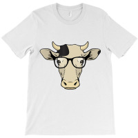 Funny Hipster Cow In Spectacles Cattle Eye Glasses T-shirt | Artistshot