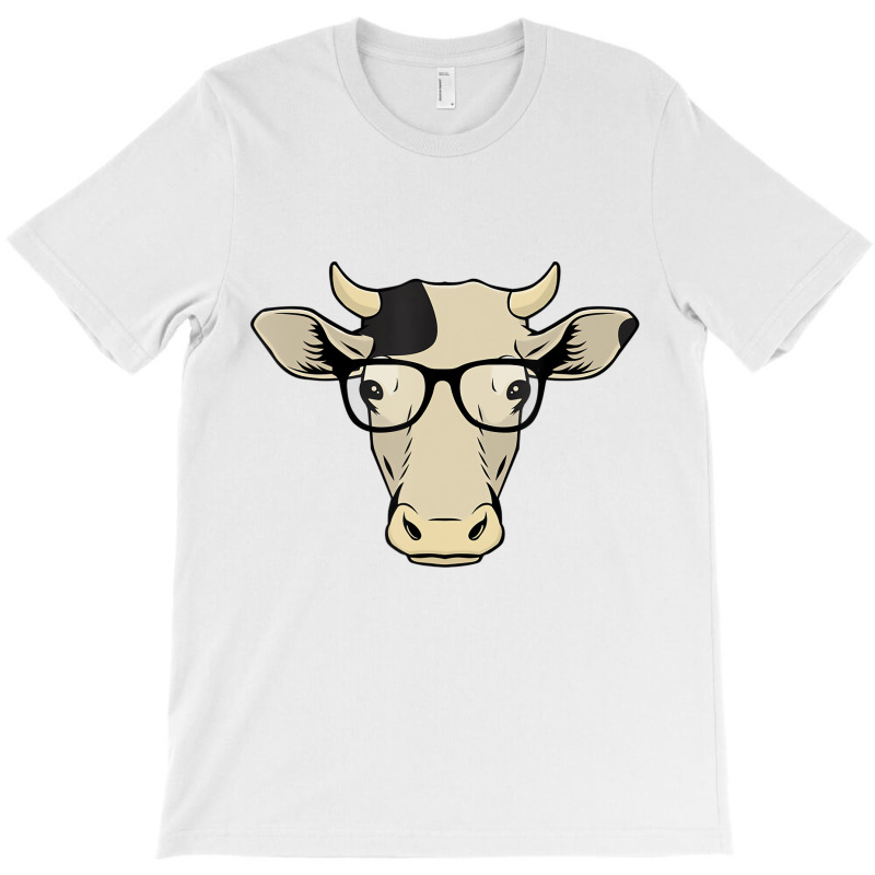 Funny Hipster Cow In Spectacles Cattle Eye Glasses T-shirt | Artistshot