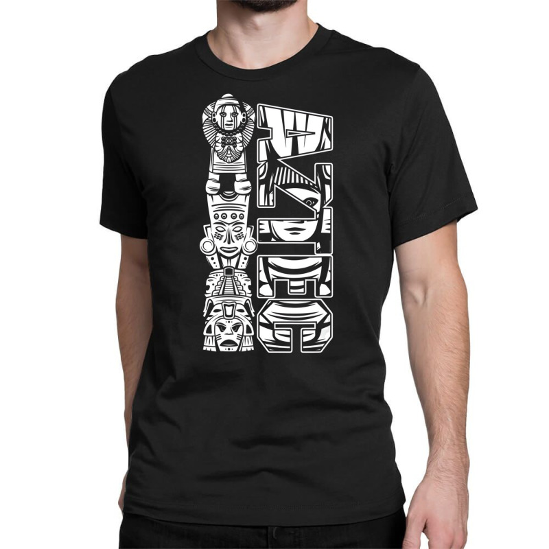 Aztec Ancient Ethnic Nation Symbol People Archeolo Classic T-shirt by yucalsye | Artistshot