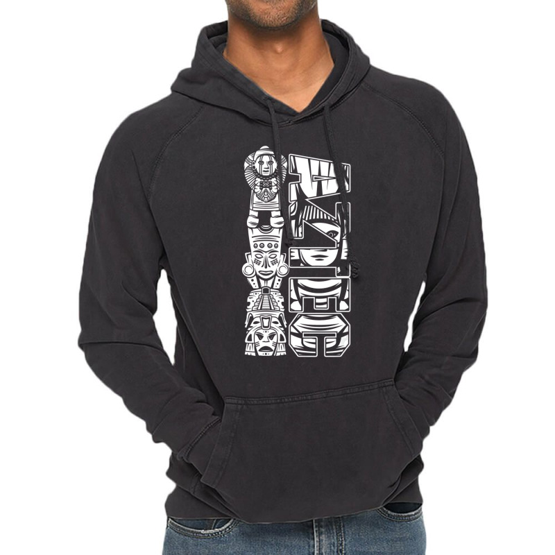 Aztec Ancient Ethnic Nation Symbol People Archeolo Vintage Hoodie by yucalsye | Artistshot