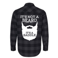 Funny It's Not A Beard It's A Saddle Gift Beard Lo Flannel Shirt | Artistshot