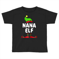 Womens Nana Elf T Shirt Matching Christmas Costume Toddler T-shirt | Artistshot