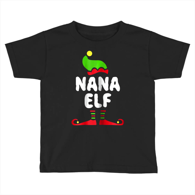 Womens Nana Elf T Shirt Matching Christmas Costume Toddler T-shirt | Artistshot