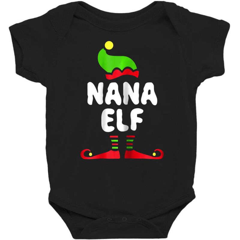 Womens Nana Elf T Shirt Matching Christmas Costume Baby Bodysuit | Artistshot