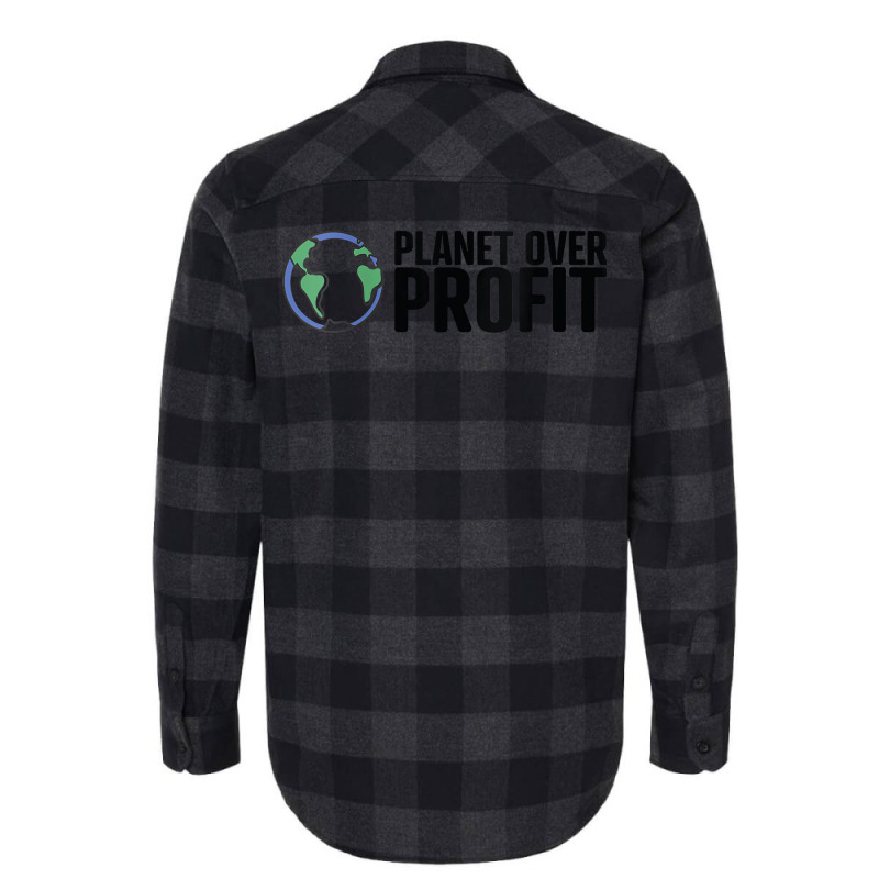 Womens Planet Over Profit   Climate Change & Globa Flannel Shirt by byrneo | Artistshot