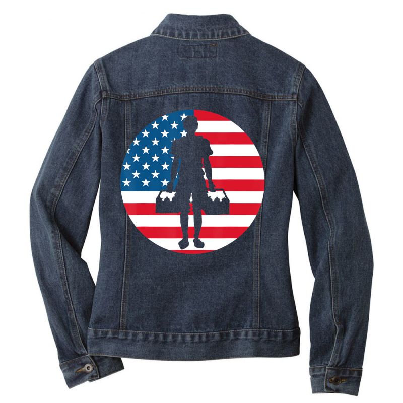 Hydration Specialist Team Manager Football Hydrate Ladies Denim Jacket by kranendon | Artistshot