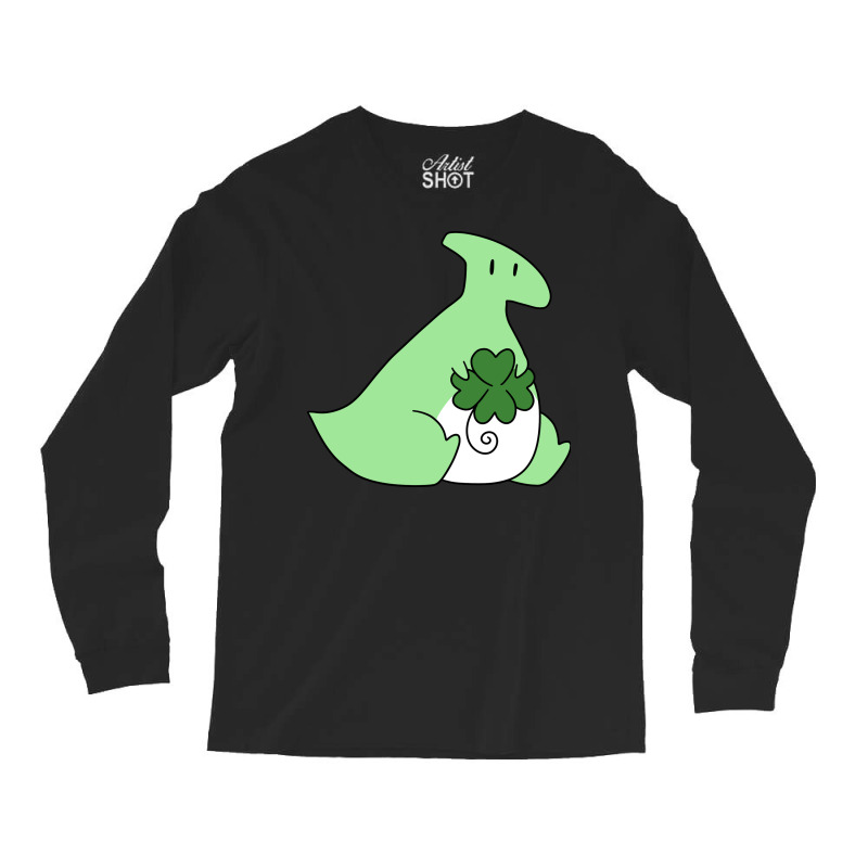 Lucky Green Hadrosaurus Long Sleeve Shirts | Artistshot