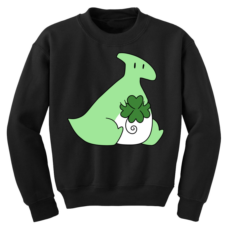 Lucky Green Hadrosaurus Youth Sweatshirt | Artistshot