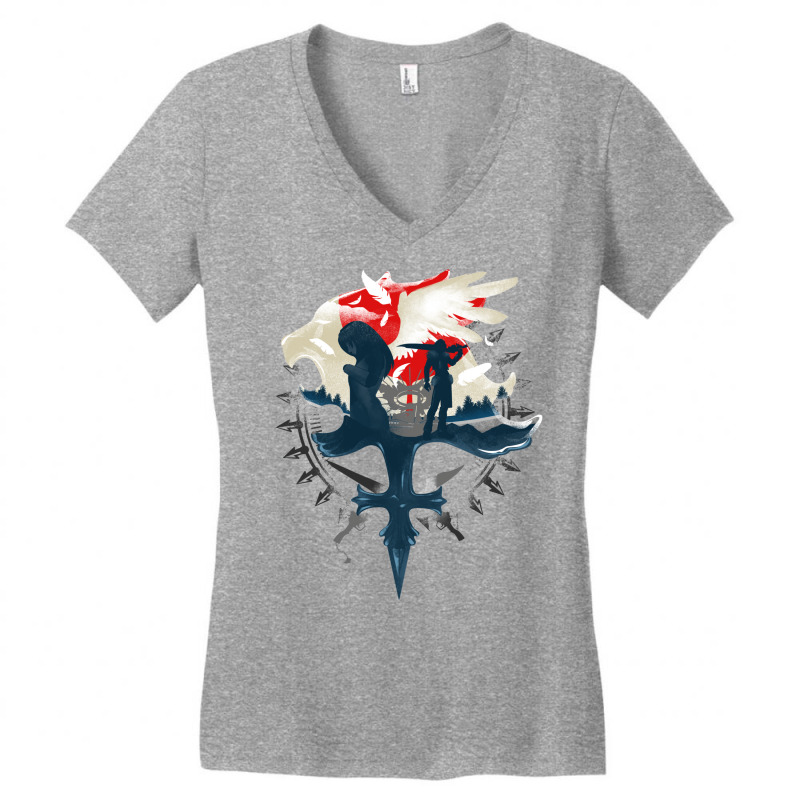 Final Fantasy Viii   Gunblades And Angels Women's V-Neck T-Shirt by swaacepawira5 | Artistshot