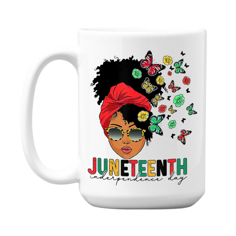 Juneteenth Is My Independence Day Black Queen And 15 Oz Coffee Mug | Artistshot