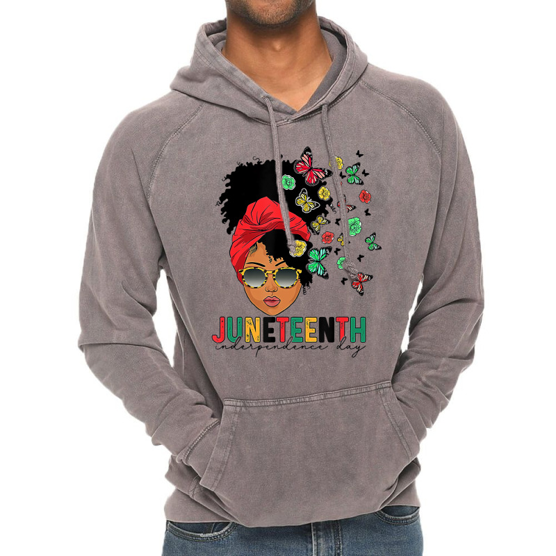 Juneteenth Is My Independence Day Black Queen And Vintage Hoodie | Artistshot