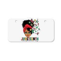 Juneteenth Is My Independence Day Black Queen And Bicycle License Plate | Artistshot