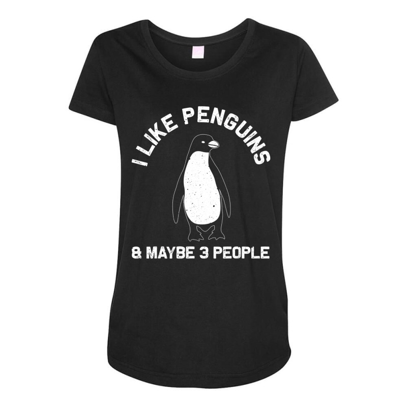 Funny Penguin Gift For Adults Women Men Him Seabir Maternity Scoop Neck T-shirt by qadina | Artistshot