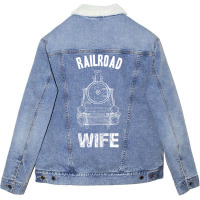 Womens Railroad Wife   Model Railroad Train T Shir Unisex Sherpa-lined Denim Jacket | Artistshot