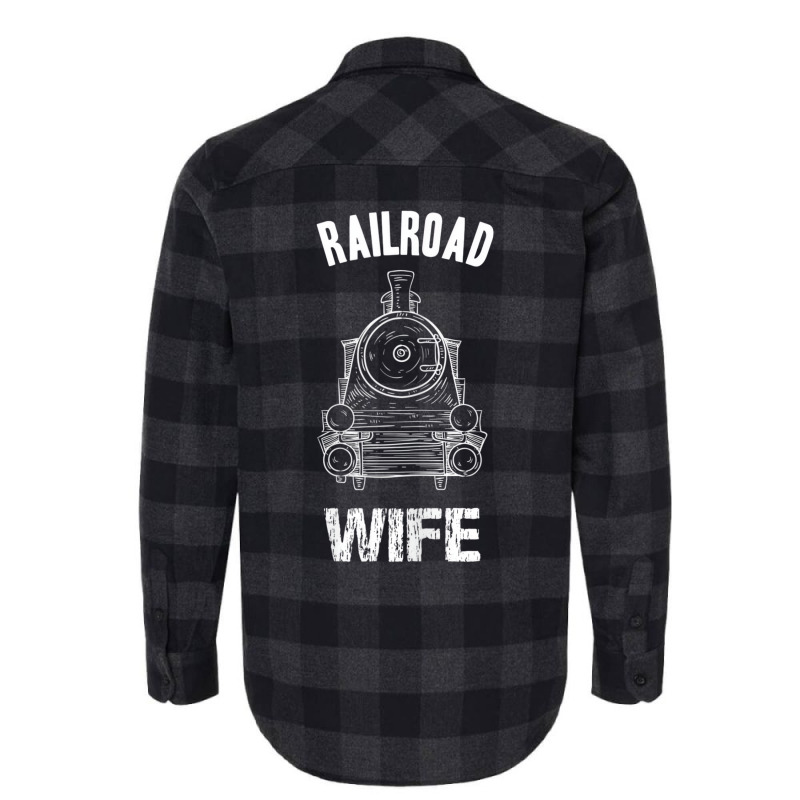 Womens Railroad Wife   Model Railroad Train T Shir Flannel Shirt | Artistshot