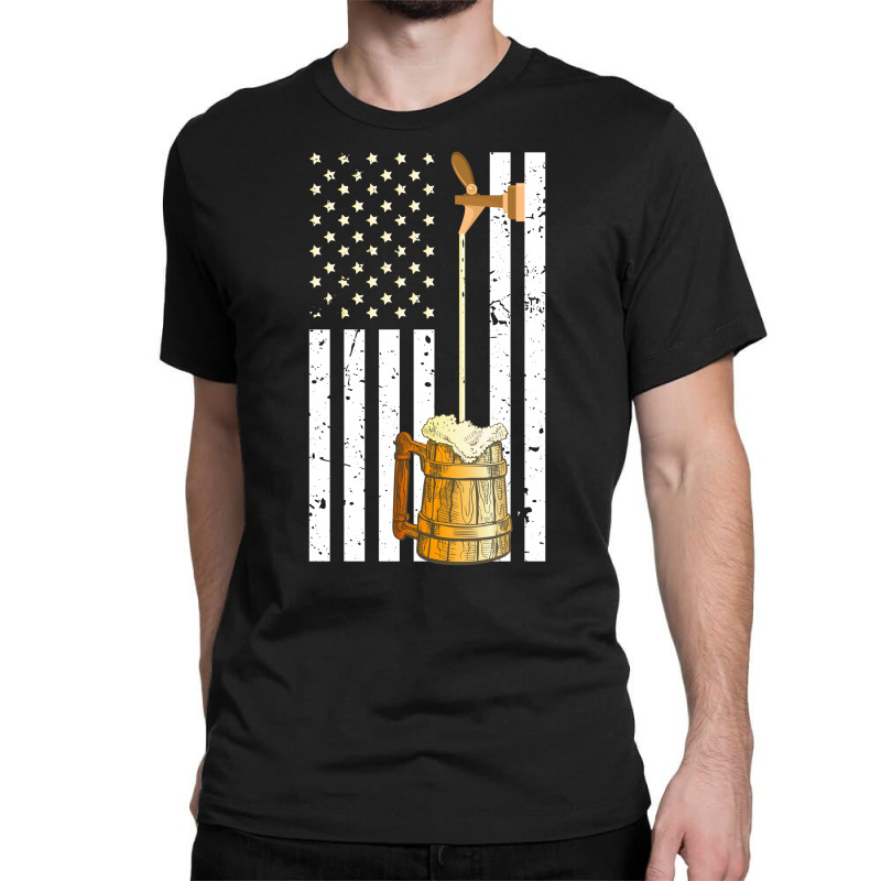 Craft Beer American Flag Usa Oktoberfest For Beer Drinkers Classic T-shirt | Artistshot