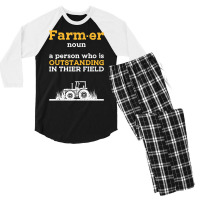 Funny Farmers Gift For Farm, Tractor & Farming Fan Men's 3/4 Sleeve Pajama Set | Artistshot