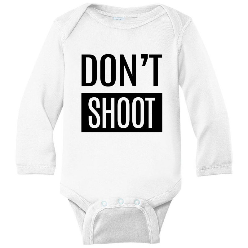 Don't Shoot Long Sleeve Baby Bodysuit by Chris Ceconello | Artistshot