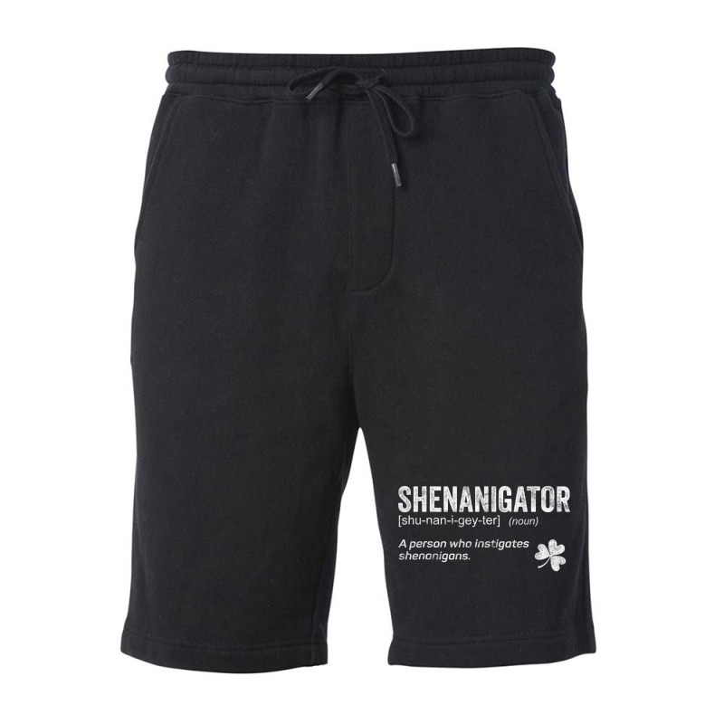 Funny Shenanigans Instigator Saint Patricks Day Sh Fleece Short by qadina | Artistshot